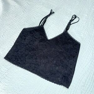 VTG Victoria’s Secret Black Lace Crop Top